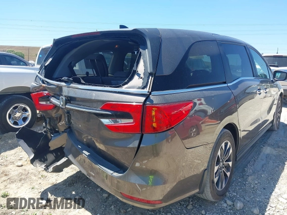 2022 Honda Odyssey EX-L with VIN 5FNRL6H76NB052194, listed as a IAAI auction lot 41889058 with 49,731 mi miles and . Bid and sale history available at DreamBid. Image 4.