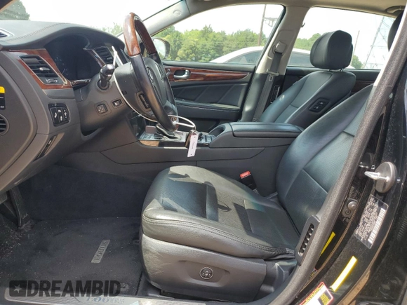 2015 Hyundai Equus Signature with VIN KMHGH4JH5FU094120, listed as a Copart auction lot 63238345 with 103,658 mi miles and Salvage title. Bid and sale history available at DreamBid. Image 7.