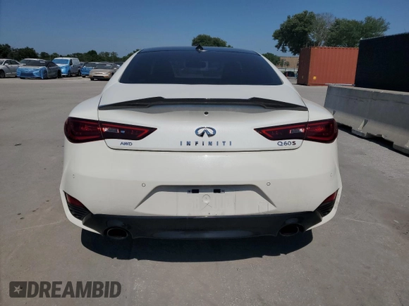 2021 Infiniti Q60 Luxe with VIN JN1EV7KLXMM470206, listed as a Copart auction lot 57438745 with 54,403 mi miles and Clean title. Bid and sale history available at DreamBid. Image 6.
