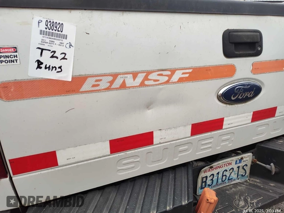 2011 Ford F-350 с VIN 1FT7X3B6XBEC03772, выставлен на аукционе IAAI как лот 42865380 с пробегом 271 369 миль миль и . История ставок и продаж доступна на DreamBid. Изображение 1.