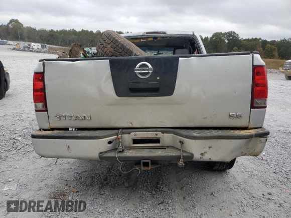 2008 Nissan Titan XE z VIN 1N6BA06A58N300022, wystawiony jako Copart lot #78104064 z przebiegiem 169 473 mil mil oraz Szkoda całkowita • Salvage title. Historia ofert i sprzedaży dostępna na DreamBid. Obrazek 6.