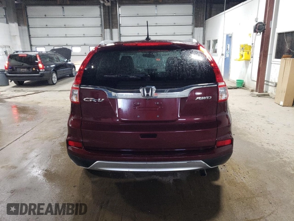 2015 Honda CR-V EX-L with VIN 5J6RM4H77FL090494, listed as a Copart auction lot 53331155 with 197,620 mi miles and Salvage Title. Bid and sale history available at carsss.com. Image 6.