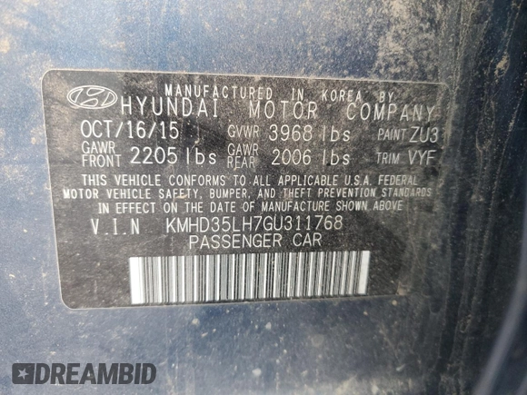 2016 Hyundai Elantra GT with VIN KMHD35LH7GU311768, listed as a Copart auction lot 80390154 with 130,234 mi miles and Clean Title. Bid and sale history available at carsss.com. Image 12.