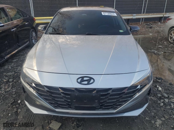 2021 Hyundai Elantra SEL with VIN 5NPLN4AGXMH022890, listed as a Copart auction lot 87130624 with 32,436 mi miles and Salvage Title. Bid and sale history available at carsss.com. Image 5.