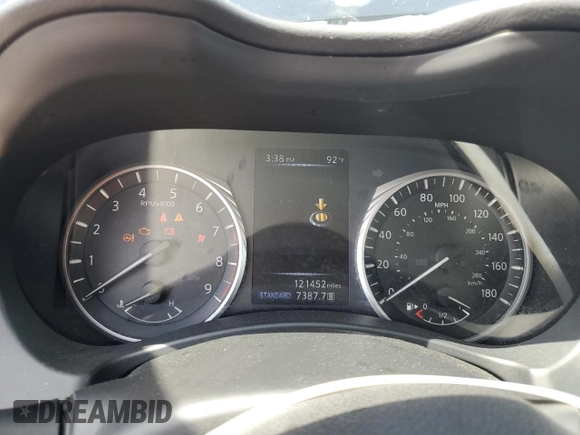 2018 Infiniti Q50 Luxe with VIN JN1EV7AR9JM436131, listed as a Copart auction lot 61730475 with 121,452 mi miles and Salvage title. Bid and sale history available at DreamBid. Image 9.