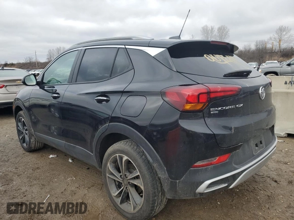 2023 Buick Encore GX Select with VIN KL4MMESL1PB157670, listed as a Copart auction lot 43427635 with 73,723 mi miles and Salvage title. Bid and sale history available at DreamBid. Image 2.