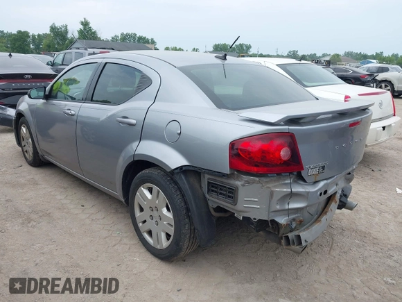 2014 Dodge Avenger SE with VIN 1C3CDZAG1EN217878, listed as a IAAI auction lot 42658793 with 172,079 mi miles and . Bid and sale history available at DreamBid. Image 3.