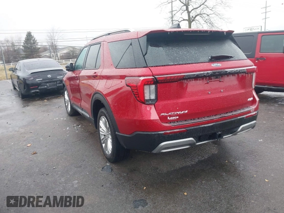 2025 Ford Explorer with VIN 1FMUK8HH3SGA46593, listed as a IAAI auction lot 41509990 with 2,290 mi miles and . Bid and sale history available at DreamBid. Image 3.
