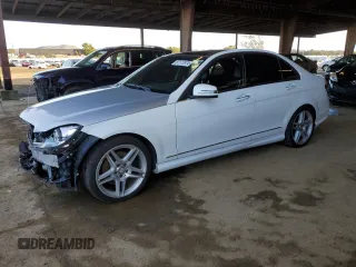 2013 Mercedes-Benz C 350 Sport with VIN WDDGF5HB4DG155153, listed as a Copart auction lot 87117974 with 9,198 mi miles and Clean Title. Bid and sale history available at DreamBid. Image 1.