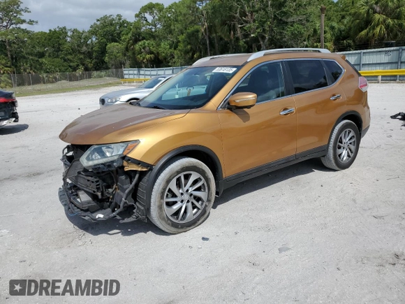 2014 Nissan Rogue SV with VIN 5N1AT2MV0EC770259, listed as a Copart auction lot 53618135 with 85,543 mi miles and Salvage Title. Bid and sale history available at carsss.com. Image 1.