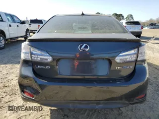 2010 Lexus HS 250h with VIN JTHBB1BA5A2016553, listed as a Copart auction lot 45346365 with Not Provided miles and Salvage Title. Bid and sale history available at DreamBid. Image 6.