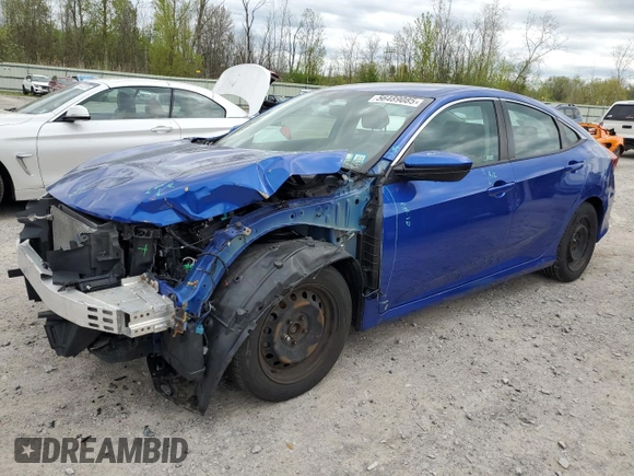 2018 Honda Civic LX with VIN 2HGFC2F57JH604661, listed as a Copart auction lot 56489085 with 71,744 mi miles and Salvage Title. Bid and sale history available at DreamBid. Image 1.