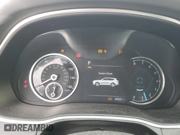 2022 Genesis GV80 with VIN KMUHCESCXNU080466, listed as a Copart auction lot 88743205 with 55,521 mi miles and Non repairable. Bid and sale history available at DreamBid. Image 9.