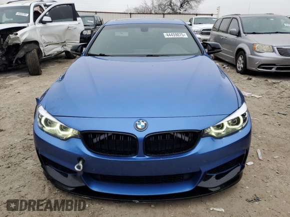 2018 BMW 4 Series 430i with VIN WBA4W3C58JAF91375, listed as a Copart auction lot 44459075 with 40,968 mi miles and Salvage Title. Bid and sale history available at DreamBid. Image 5.