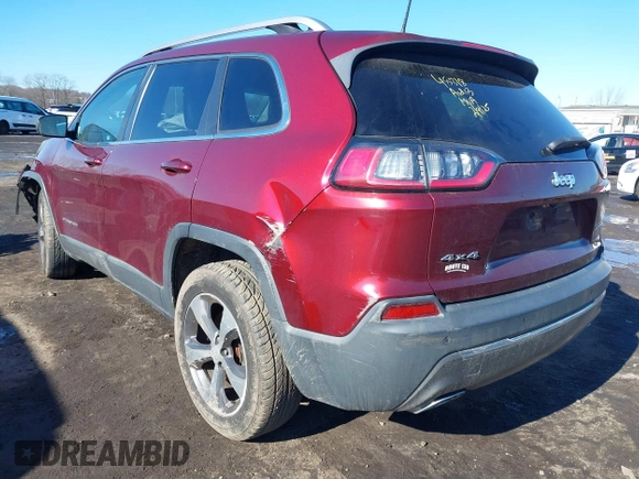 2019 Jeep Cherokee Limited with VIN 1C4PJMDX6KD337276, listed as a IAAI auction lot 41572575 with 76,233 mi miles and . Bid and sale history available at DreamBid. Image 19.