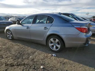 2007 BMW 5 Series 525i with VIN WBANE53567CY06863, listed as a Copart auction lot 46876865 with 34,017 mi miles and Salvage Title. Bid and sale history available at carsss.com. Image 2.