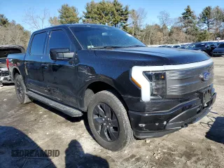 2023 Ford F-150 Lightning Pro with VIN 1FTVW1EL8PWG53681, listed as a Copart auction lot 42681505 with 7,570 mi miles and Salvage Title. Bid and sale history available at DreamBid. Image 4.