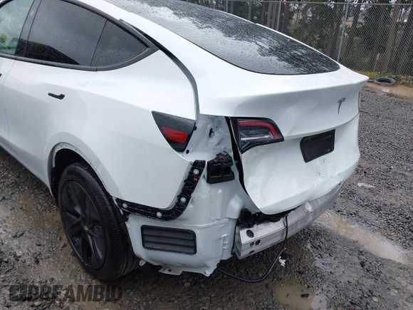 2025 Tesla Model Y Long Range with VIN 7SAYGDEDXSF248734, listed as a IAAI auction lot 41719195 with 5,876 mi miles and . Bid and sale history available at DreamBid. Image 6.