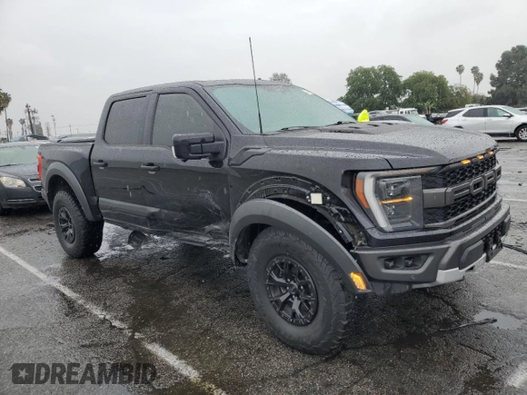 2023 Ford F-150 Raptor with VIN 1FTFW1RG6PFA01658, listed as a Copart auction lot 47601275 with 40,440 mi miles and Salvage Title. Bid and sale history available at DreamBid. Image 4.