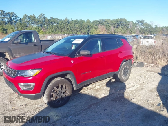 2020 Jeep Compass Trailhawk with VIN 3C4NJDDB6LT220868, listed as a IAAI auction lot 41600066 with 51,151 mi miles and . Bid and sale history available at carsss.com. Image 18.