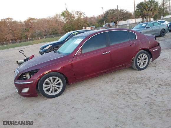 2012 Hyundai Genesis 3.8L with VIN KMHGC4DD1CU176705, listed as a IAAI auction lot 41686540 with 134,320 mi miles. Bid and sale history available at carsss.com. Image 2.