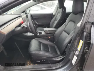 2021 Tesla Model 3 Standard Range Plus with VIN 5YJ3E1EA0MF907358, listed as a Copart auction lot 82103164 with 37,529 mi miles and Salvage Title. Bid and sale history available at DreamBid. Image 7.