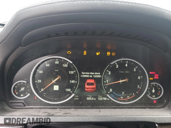 2015 BMW 7 Series 750Li with VIN WBAYE8C54FD782389, listed as a Copart auction lot 45150445 with 122,788 mi miles and Clean Title. Bid and sale history available at carsss.com. Image 9.