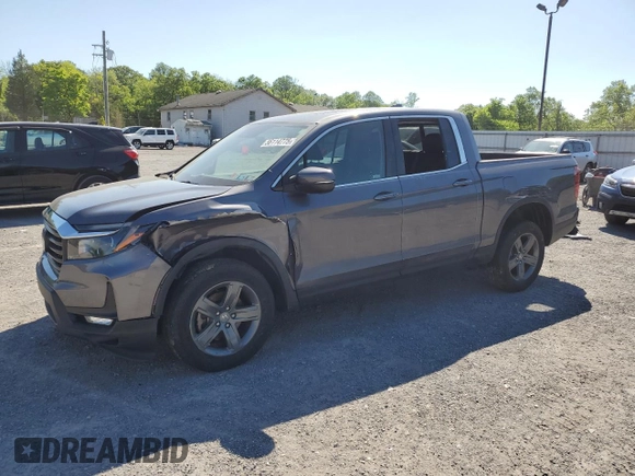 2021 Honda Ridgeline RTL z VIN 5FPYK3F50MB016439, wystawiony jako Copart lot #56114775 z przebiegiem 25 656 mil mil oraz Szkoda całkowita • Salvage title. Historia ofert i sprzedaży dostępna na DreamBid. Obrazek 1.
