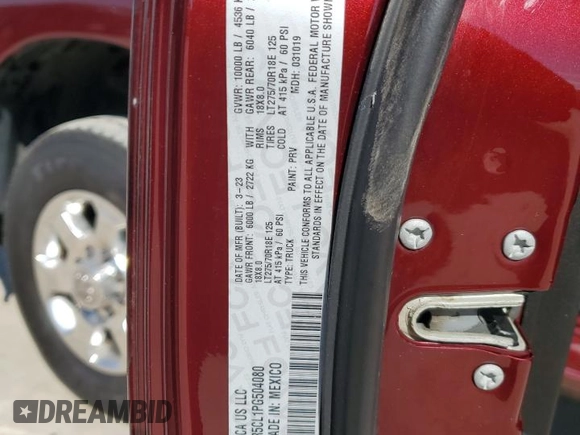 2023 Ram 2500 Tradesman with VIN 3C6UR5CL1PG504080, listed as a Copart auction lot 46471815 with 183,133 mi miles and Clean title. Bid and sale history available at DreamBid. Image 12.