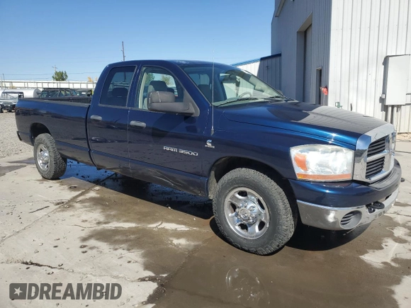 2006 Dodge 3500 SLT with VIN 3D7LL38C26G119182, listed as a Copart auction lot 73410784 with 93,486 mi miles and Salvage title. Bid and sale history available at DreamBid. Image 4.