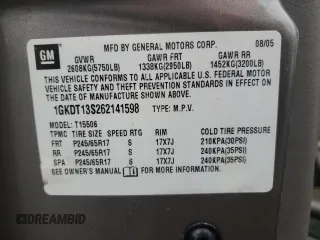 2006 GMC Envoy SLT with VIN 1GKDT13S262141598, listed as a Copart auction lot 45374304 with 258,039 mi miles and Salvage Title. Bid and sale history available at carsss.com. Image 12.