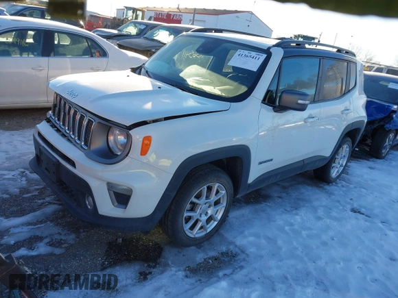 2021 Jeep Renegade Limited with VIN ZACNJDD15MPM23814, listed as a IAAI auction lot 41365411 with 51,349 mi miles and . Bid and sale history available at DreamBid. Image 2.