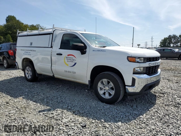 2019 Chevrolet Silverado 1500 Work Truck with VIN 3GCNWAEF1KG293378, listed as a Copart auction lot 64559693 with 57,066 mi miles and Salvage Title. Bid and sale history available at DreamBid. Image 4.