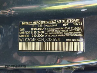 2022 Mercedes-Benz A 220 z VIN W1K3G4EBXNJ333694, wystawiony jako IAAI lot #41932394 z przebiegiem Nie podano mil oraz . Historia ofert i sprzedaży dostępna na DreamBid. Obrazek 9.