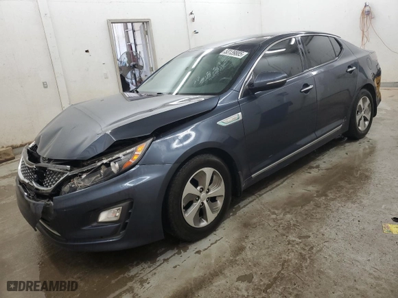 2014 Kia Optima Hybrid LX with VIN KNAGM4AD5E5065025, listed as a Copart auction lot 53139885 with 139,705 mi miles and Salvage Title. Bid and sale history available at carsss.com. Image 1.