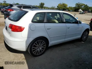 2008 Audi A3 with VIN WAUNF78PX8A115299, listed as a Copart auction lot 71067934 with 117,187 mi miles and Salvage Title. Bid and sale history available at carsss.com. Image 3.