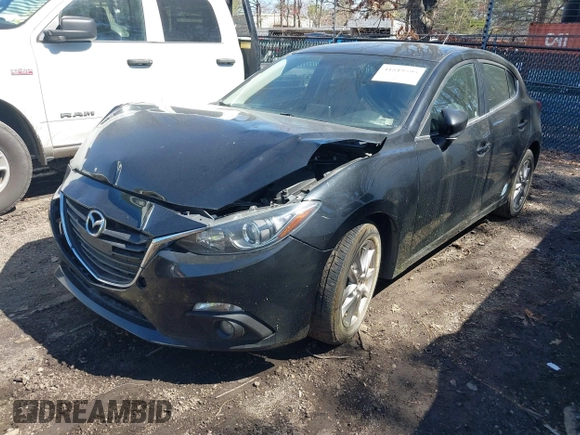2015 Mazda 3 i Touring with VIN JM1BM1L7XF1246035, listed as a IAAI auction lot 41819595 with 124,535 mi miles and . Bid and sale history available at carsss.com. Image 2.
