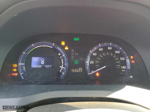 2010 Lexus HS 250h with VIN JTHBB1BA0A2017349, listed as a Copart auction lot 63710204 with 166,622 mi miles and Salvage Title. Bid and sale history available at carsss.com. Image 9.