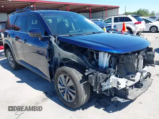 2024 Nissan Pathfinder SV with VIN 5N1DR3BA9RC201210, listed as a IAAI auction lot 42022861 with 26,068 mi miles and . Bid and sale history available at DreamBid. Image 1.