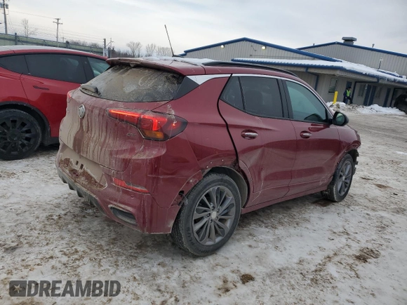 2020 Buick Encore GX Essence with VIN KL4MMGSL6LB099223, listed as a Copart auction lot 41879765 with 53,522 mi miles and Salvage title. Bid and sale history available at DreamBid. Image 3.