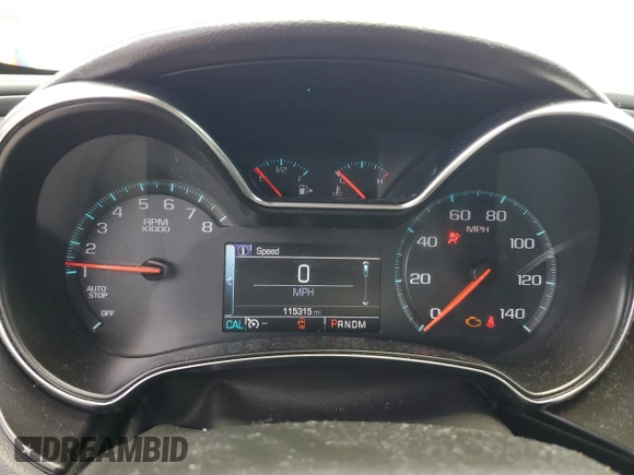 2017 Chevrolet Impala LT with VIN 1G1105SA7HU162910, listed as a Copart auction lot 54165145 with 115,315 mi miles and Salvage Title. Bid and sale history available at DreamBid. Image 9.