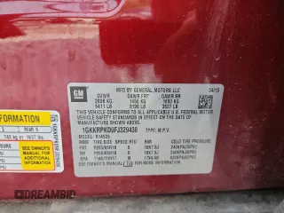 2015 GMC Acadia SLE with VIN 1GKKRPKD9FJ329438, listed as a Copart auction lot 61234045 with 100,039 mi miles and Salvage title. Bid and sale history available at DreamBid. Image 13.
