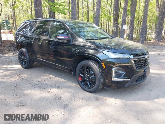2023 Chevrolet Traverse Premier with VIN 1GNERKKW8PJ334863, listed as a IAAI auction lot 42060557 with 24,108 mi miles and . Bid and sale history available at DreamBid. Image 1.