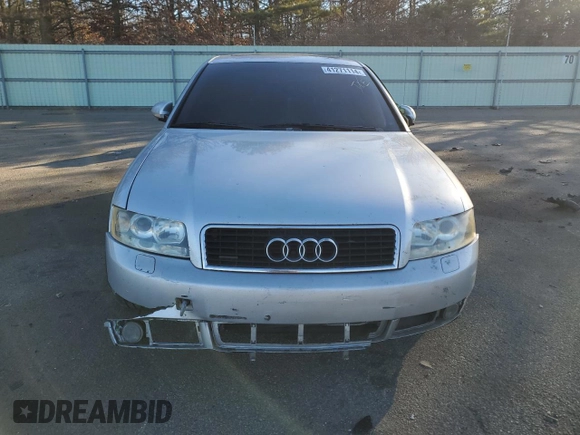 2002 Audi A4 1.8T with VIN WAULC68E22A157319, listed as a Copart auction lot 56549314 with 242,402 mi miles and Non repairable. Bid and sale history available at DreamBid. Image 5.
