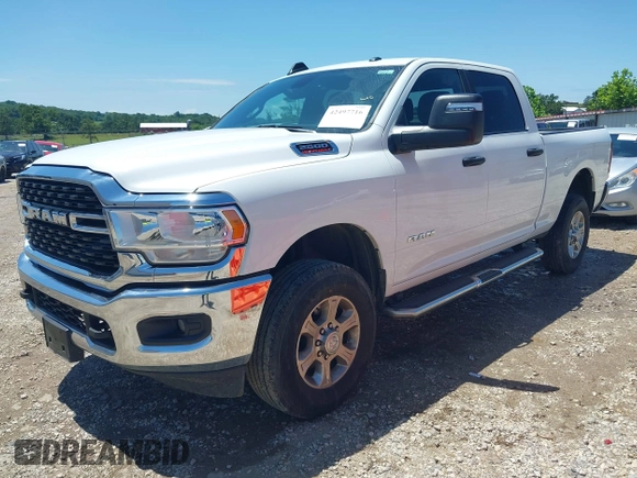 2024 Ram 2500 Big Horn with VIN 3C6UR5DJ6RG249894, listed as a IAAI auction lot 42497716 with 23,372 mi miles and . Bid and sale history available at DreamBid. Image 2.