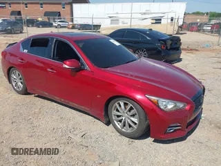 2015 Infiniti Q50 Premium with VIN JN1BV7ARXFM392215, listed as a IAAI auction lot 42449752 with 90,918 mi miles and . Bid and sale history available at DreamBid. Image 1.