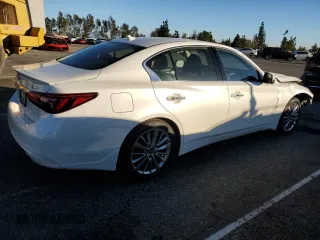2023 Infiniti Q50 Luxe with VIN JN1EV7BP5PM510392, listed as a Copart auction lot 88456145 with 12,678 mi miles and Salvage Title. Bid and sale history available at DreamBid. Image 3.