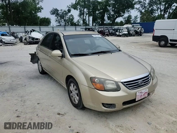2009 Kia Spectra EX with VIN KNAFE221X95648679, listed as a Copart auction lot 55967485 with 182,740 mi miles and Non Repairable. Bid and sale history available at DreamBid. Image 14.