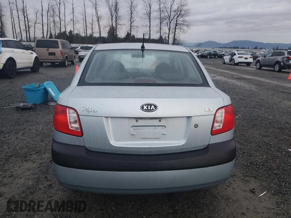 2007 Kia Rio LX with VIN KNADE123476256372, listed as a Copart auction lot 84759904 with 88,725 mi miles and Salvage Title. Bid and sale history available at carsss.com. Image 6.