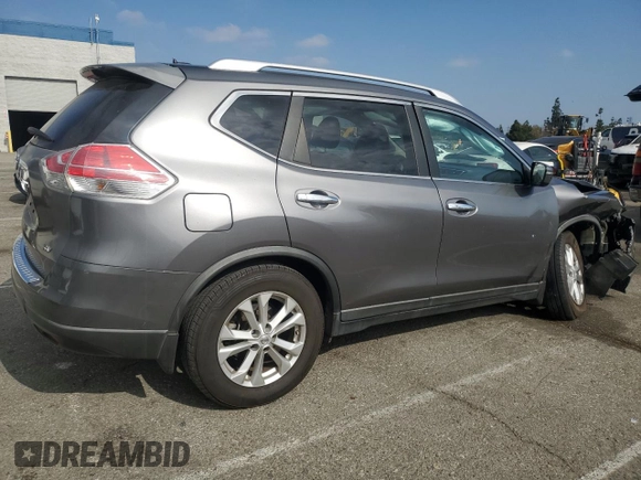 2015 Nissan Rogue SV with VIN KNMAT2MT4FP562897, listed as a Copart auction lot 54521565 with 38,682 mi miles and Salvage Title. Bid and sale history available at carsss.com. Image 3.